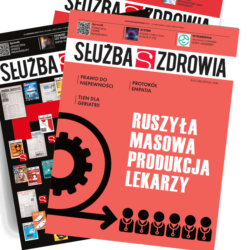 Okładka bieżącego wydania czasopisma Służba Zdrowia